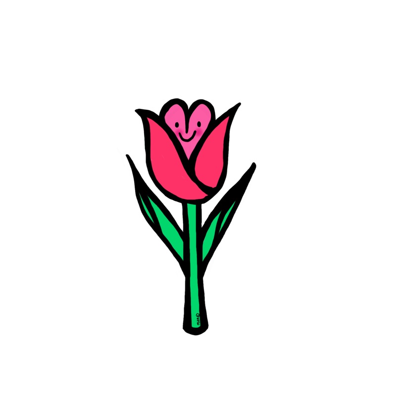 Handgetekende bloemenillustratie door Marretjes